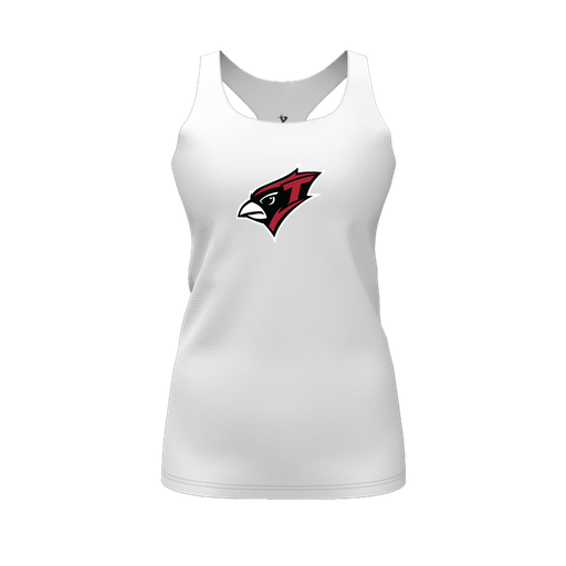 [FT0TRBWH-FYS-LOGO1] Decker Racerback Tank Top (Female Youth S, White, Logo 1)