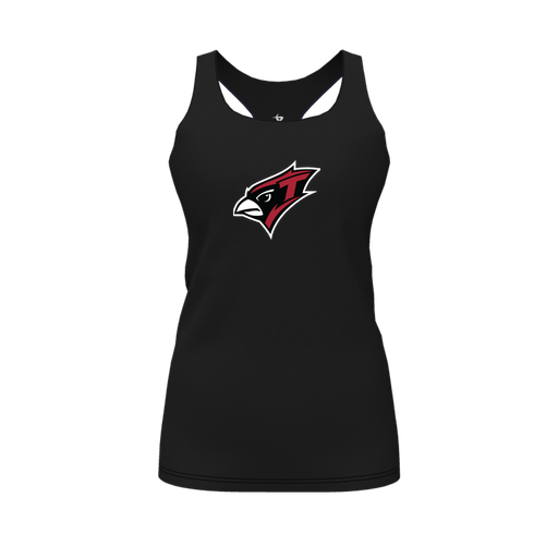 [FT0TRBBK-FYS-LOGO1] Decker Racerback Tank Top (Female Youth S, Black, Logo 1)