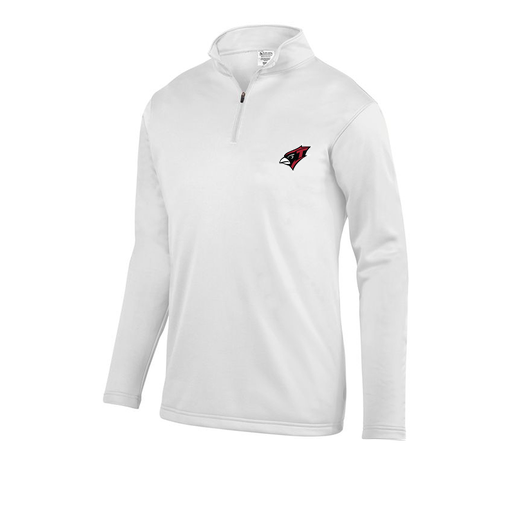 [FOLQFFWH-AS-LOGO1] Decker Men's FlexFleece 1/4 Zip (Adult S, White, Logo 1)