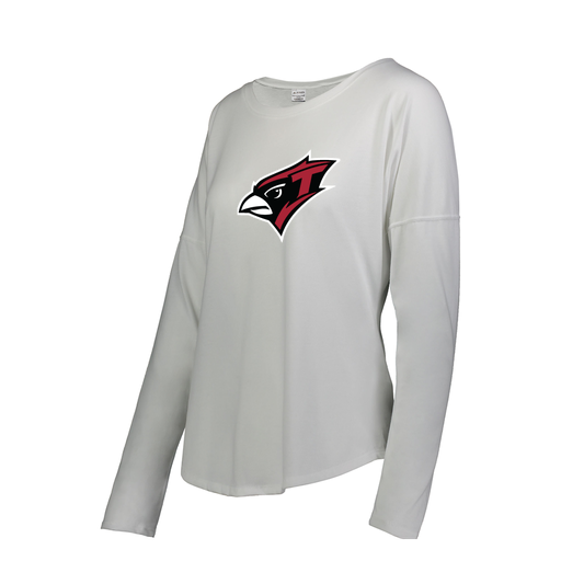 [FTLCUBWH-FAS-LOGO1] Decker Women's Tri-Blend T-Shirt - Long Sleeve (Female Adult S, White, Logo 1)